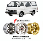 CUSTOM CLASSIC VINTAGE RESTOMOD RETRO OLD SCHOOL FORGED WHEELS RIMS for NISSAN VANETTE C22 1985 - 1994

Custom forged wheels for Nissan Vanette C22 1985 - 1994. Classic, vintage, restomod and retro JDM wheel designs made to order in custom sizes, offsets, colors and finishes with guaranteed fitment.

We manufacture premium quality forged wheels rims for Nissan Vanette C22 1985 - 1994 in any design, size, color.

JDM WHEEL DESIGNS: our Japanese collection for hatchbacks, kei cars and MPVs includes designs in