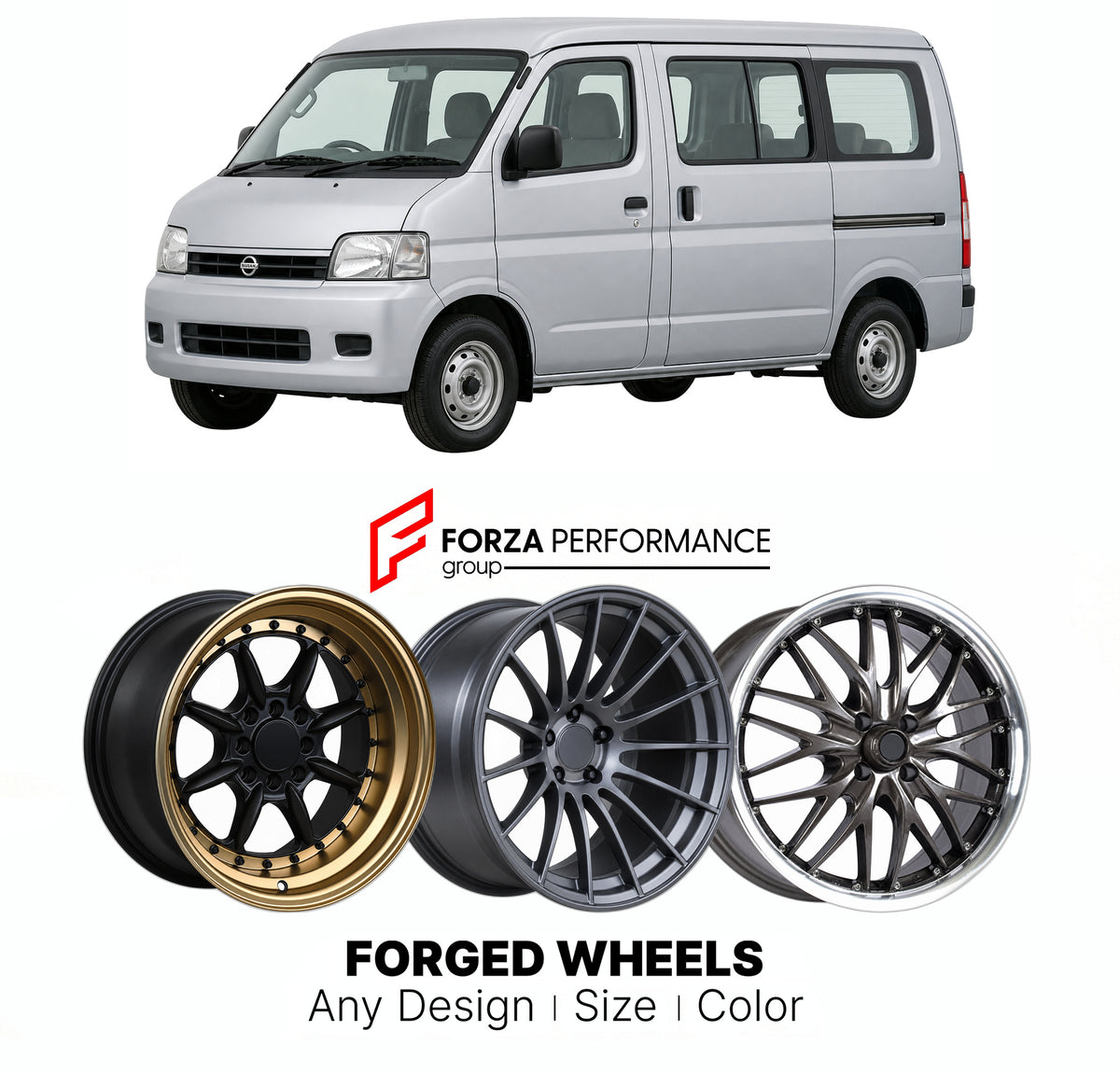 CUSTOM CLASSIC VINTAGE RESTOMOD RETRO OLD SCHOOL FORGED WHEELS RIMS for NISSAN VANETTE S21 1999 - 2017

Custom forged wheels for Nissan Vanette S21 1999 - 2017. Classic, vintage, restomod and retro JDM wheel designs made to order in custom sizes, offsets, colors and finishes with guaranteed fitment.

We manufacture premium quality forged wheels rims for Nissan Vanette S21 1999 - 2017 in any design, size, color.

JDM WHEEL DESIGNS: our Japanese collection for hatchbacks, kei cars and MPVs includes designs in
