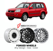 FORGED WHEELS RIMS for NISSAN X-TRAIL ROGUE T30 2000 - 2003

Custom forged wheels for Nissan X-Trail Rogue T30 2000 - 2003. Made-to-order monoblock, 2-piece and 3-piece rims in custom sizes, offsets, colors and finishes with guaranteed fitment.

We manufacture premium quality forged wheels rims for Nissan X-Trail Rogue T30 2000 - 2003 in any design, size, color.

JDM WHEEL DESIGNS: our Japanese collection for SUVs and pickups includes designs inspired by Bradley V, Method Race Wheels, Forgiato, Kuhl Racing,