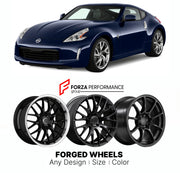 FORGED WHEELS RIMS for NISSAN Z Z34 370Z FACELIFT 2013 - 2020

Custom forged wheels for Nissan Z Z34 370Z Facelift 2013 - 2020. Made-to-order monoblock, 2-piece and 3-piece rims in custom sizes, offsets, colors and finishes with guaranteed fitment.

We manufacture premium quality forged wheels rims for Nissan Z Z34 370Z Facelift 2013 - 2020 in any design, size, color.

JDM WHEEL DESIGNS: our Japanese collection for sports cars and coupes includes designs inspired by Rays Volk Racing, XXR, SSR, Enkei, Cosmis
