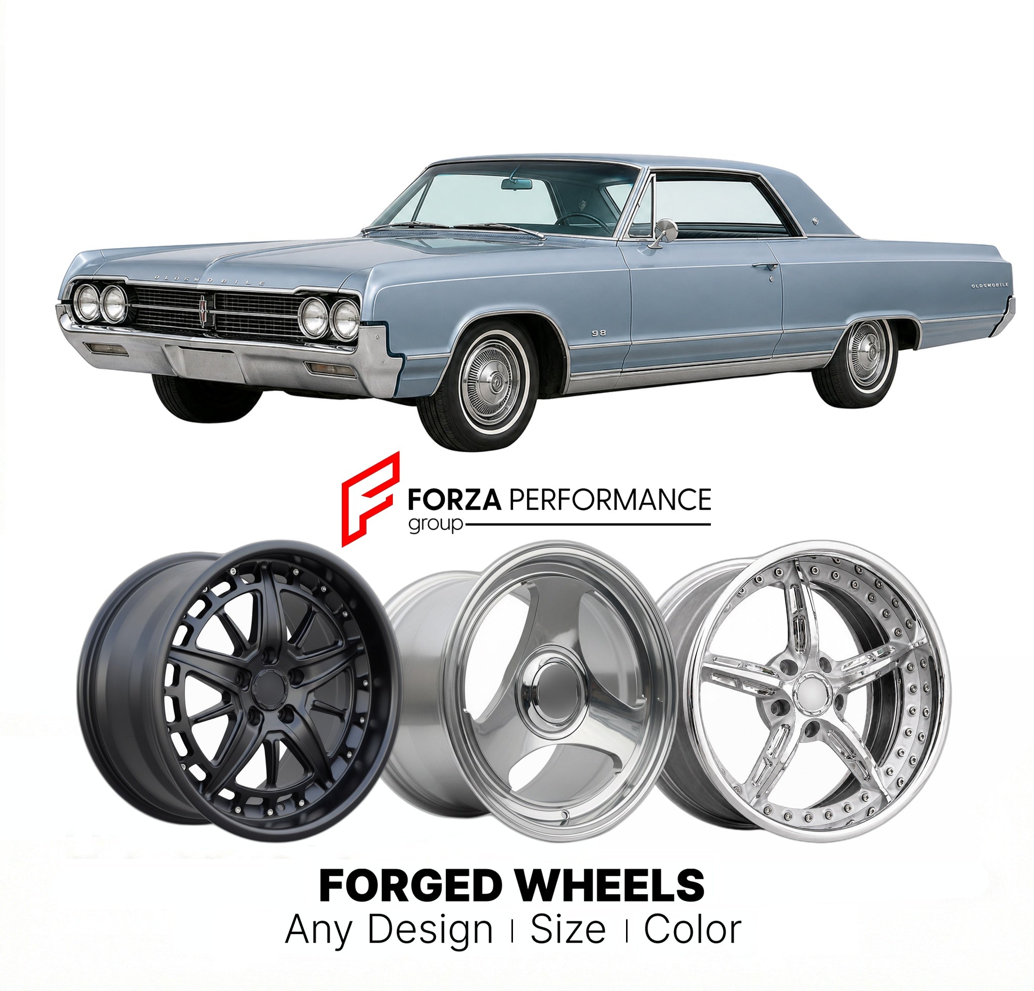 CUSTOM CLASSIC VINTAGE RESTOMOD RETRO OLD SCHOOL FORGED WHEELS RIMS fo