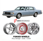 CUSTOM CLASSIC VINTAGE RESTOMOD RETRO OLD SCHOOL FORGED WHEELS RIMS for OLDSMOBILE 98 1985 - 1990
Custom forged wheels for classic American muscle cars. Ideal for restomod builds, vintage restorations, and show cars. Deep dish and retro styling available.

We manufacture premium quality forged wheels rims for Oldsmobile 98 1985 - 1990 in any design, size, color.

THIS WHEEL DESIGN CAN BE CUSTOM-MADE FOR YOUR CAR IN ANY SIZE AND COLOR OPTIONS
Available in monoblock, 2-piece, 3-piece, duoblock, beadlock
3D wh