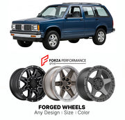 FORGED WHEELS RIMS for OLDSMOBILE BRAVADA 1991 - 1994

Custom forged wheels for Oldsmobile Bravada 1991 - 1994. Made-to-order monoblock, 2-piece and 3-piece rims in custom sizes, offsets, colors and finishes with guaranteed fitment.

We manufacture premium quality forged wheels rims for Oldsmobile Bravada 1991 - 1994 in any design, size, color.

THIS WHEEL DESIGN CAN BE CUSTOM-MADE FOR YOUR CAR IN ANY SIZE AND COLOR OPTIONS
Available in monoblock, 2-piece, 3-piece, duoblock, beadlock
3D wheel renderings are
