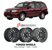 FORGED WHEELS RIMS for OLDSMOBILE BRAVADA 2002 - 2004

Custom forged wheels for Oldsmobile Bravada 2002 - 2004. Made-to-order monoblock, 2-piece and 3-piece rims in custom sizes, offsets, colors and finishes with guaranteed fitment.

We manufacture premium quality forged wheels rims for Oldsmobile Bravada 2002 - 2004 in any design, size, color.

THIS WHEEL DESIGN CAN BE CUSTOM-MADE FOR YOUR CAR IN ANY SIZE AND COLOR OPTIONS
Available in monoblock, 2-piece, 3-piece, duoblock, beadlock
3D wheel renderings are