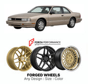 FORGED WHEELS RIMS for OLDSMOBILE CUTLASS SUPREME SL 1990 - 1997

Custom forged wheels for Oldsmobile Cutlass Supreme SL 1990 - 1997. Made-to-order monoblock, 2-piece and 3-piece rims in custom sizes, offsets, colors and finishes with guaranteed fitment.

We manufacture premium quality forged wheels rims for Oldsmobile Cutlass Supreme SL 1990 - 1997 in any design, size, color.

THIS WHEEL DESIGN CAN BE CUSTOM-MADE FOR YOUR CAR IN ANY SIZE AND COLOR OPTIONS
Available in monoblock, 2-piece, 3-piece, duoblock,