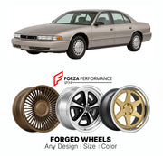 FORGED WHEELS RIMS for OLDSMOBILE EIGHTY-EIGHT ROYALE 1992 - 1999

Custom forged wheels for Oldsmobile Eighty-Eight Royale 1992 - 1999. Made-to-order monoblock, 2-piece and 3-piece rims in custom sizes, offsets, colors and finishes with guaranteed fitment.

We manufacture premium quality forged wheels rims for Oldsmobile Eighty-Eight Royale 1992 - 1999 in any design, size, color.

THIS WHEEL DESIGN CAN BE CUSTOM-MADE FOR YOUR CAR IN ANY SIZE AND COLOR OPTIONS
Available in monoblock, 2-piece, 3-piece, duoblo