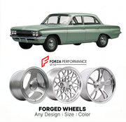 CUSTOM CLASSIC VINTAGE RESTOMOD RETRO OLD SCHOOL FORGED WHEELS RIMS for OLDSMOBILE F-85 1961 - 1972
Custom forged wheels for classic American muscle cars. Ideal for restomod builds, vintage restorations, and show cars. Deep dish and retro styling available.

We manufacture premium quality forged wheels rims for Oldsmobile F-85 1961 - 1972 in any design, size, color.

THIS WHEEL DESIGN CAN BE CUSTOM-MADE FOR YOUR CAR IN ANY SIZE AND COLOR OPTIONS
Available in monoblock, 2-piece, 3-piece, duoblock, beadlock
3