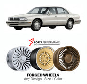 FORGED WHEELS RIMS for OLDSMOBILE REGENCY 1997 - 1998

Custom forged wheels for Oldsmobile Regency 1997 - 1998. Made-to-order monoblock, 2-piece and 3-piece rims in custom sizes, offsets, colors and finishes with guaranteed fitment.

We manufacture premium quality forged wheels rims for Oldsmobile Regency 1997 - 1998 in any design, size, color.

THIS WHEEL DESIGN CAN BE CUSTOM-MADE FOR YOUR CAR IN ANY SIZE AND COLOR OPTIONS
Available in monoblock, 2-piece, 3-piece, duoblock, beadlock
3D wheel renderings are