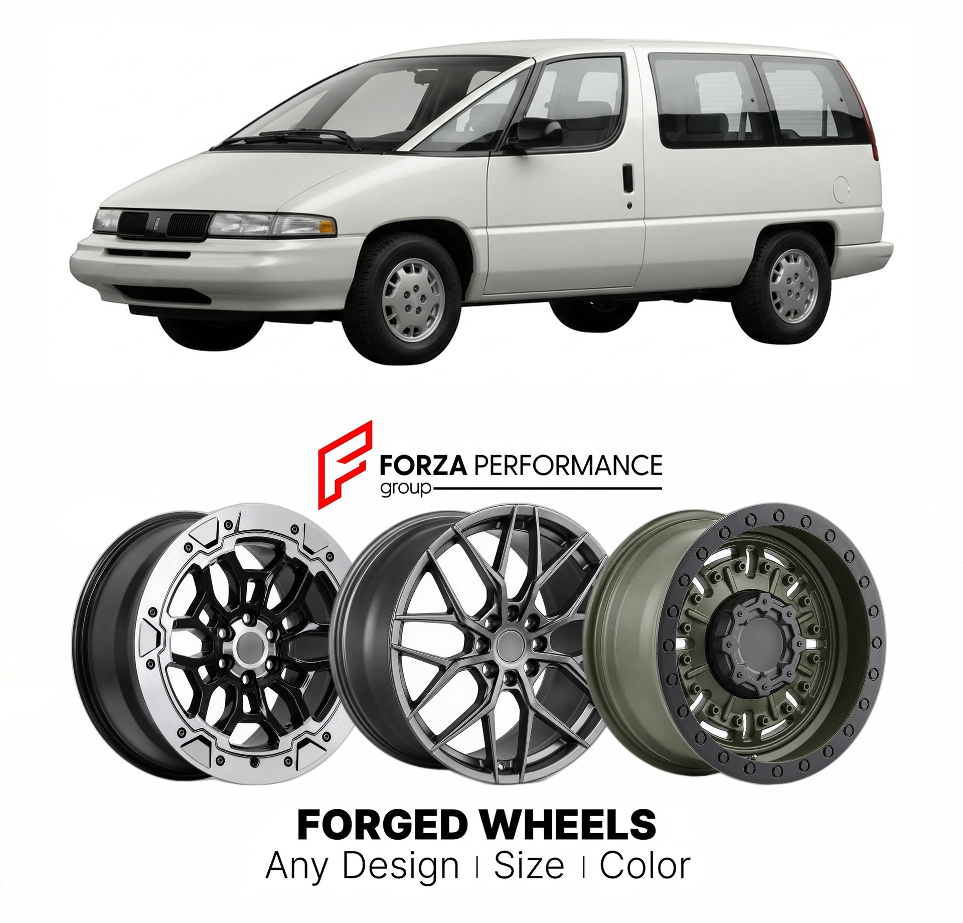 FORGED WHEELS RIMS for OLDSMOBILE SILHOUETTE 1990 - 2004

Custom forged wheels for Oldsmobile Silhouette 1990 - 2004. Made-to-order monoblock, 2-piece and 3-piece rims in custom sizes, offsets, colors and finishes with guaranteed fitment.

We manufacture premium quality forged wheels rims for Oldsmobile Silhouette 1990 - 2004 in any design, size, color.

THIS WHEEL DESIGN CAN BE CUSTOM-MADE FOR YOUR CAR IN ANY SIZE AND COLOR OPTIONS
Available in monoblock, 2-piece, 3-piece, duoblock, beadlock
3D wheel rende