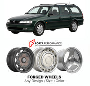 CUSTOM CLASSIC VINTAGE RESTOMOD RETRO OLD SCHOOL FORGED WHEELS RIMS for OPEL ASCONA VECTRA B CARAVAN 1996 - 2002

Custom forged wheels for Opel Ascona Vectra B Caravan 1996 - 2002. Classic, vintage, restomod wheel designs made to order in custom sizes, offsets, colors and finishes.

We manufacture premium quality forged wheels rims for Opel Ascona Vectra B Caravan 1996 - 2002 in any design, size, color.

THIS WHEEL DESIGN CAN BE CUSTOM-MADE FOR YOUR CAR IN ANY SIZE AND COLOR OPTIONS
Available in monoblock, 
