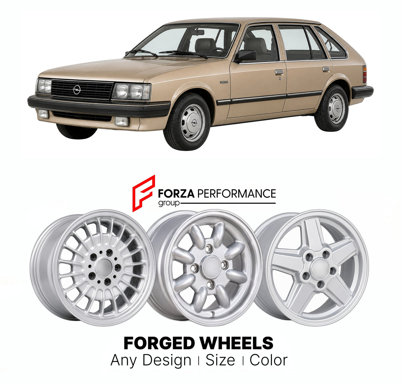 CUSTOM CLASSIC VINTAGE RESTOMOD RETRO OLD SCHOOL FORGED WHEELS RIMS for OPEL ASCONA VECTRA C 1981 - 1988

Custom forged wheels for Opel Ascona Vectra C 1981 - 1988. Classic, vintage, restomod wheel designs made to order in custom sizes, offsets, colors and finishes.

We manufacture premium quality forged wheels rims for Opel Ascona Vectra C 1981 - 1988 in any design, size, color.

THIS WHEEL DESIGN CAN BE CUSTOM-MADE FOR YOUR CAR IN ANY SIZE AND COLOR OPTIONS
Available in monoblock, 2-piece, 3-piece, duoblo