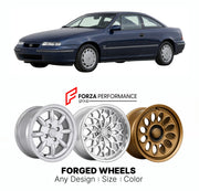 CUSTOM CLASSIC VINTAGE RESTOMOD RETRO OLD SCHOOL FORGED WHEELS RIMS for OPEL CALIBRA 1989 - 1997

Custom forged wheels for Opel Calibra 1989 - 1997. Classic, vintage, restomod wheel designs made to order in custom sizes, offsets, colors and finishes.

We manufacture premium quality forged wheels rims for Opel Calibra 1989 - 1997 in any design, size, color.

THIS WHEEL DESIGN CAN BE CUSTOM-MADE FOR YOUR CAR IN ANY SIZE AND COLOR OPTIONS
Available in monoblock, 2-piece, 3-piece, duoblock, beadlock
3D wheel re