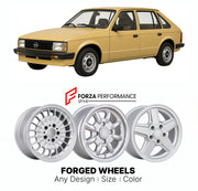 CUSTOM CLASSIC VINTAGE RESTOMOD RETRO OLD SCHOOL FORGED WHEELS RIMS for OPEL KADETT ASTRA D 1979 - 1984

Custom forged wheels for Opel Kadett Astra D 1979 - 1984. Classic, vintage, restomod wheel designs made to order in custom sizes, offsets, colors and finishes.

We manufacture premium quality forged wheels rims for Opel Kadett Astra D 1979 - 1984 in any design, size, color.

THIS WHEEL DESIGN CAN BE CUSTOM-MADE FOR YOUR CAR IN ANY SIZE AND COLOR OPTIONS
Available in monoblock, 2-piece, 3-piece, duoblock,