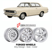 CUSTOM CLASSIC VINTAGE RESTOMOD RETRO OLD SCHOOL FORGED WHEELS RIMS for OPEL KADETT B 1965 - 1973

Custom forged wheels for Opel Kadett B 1965 - 1973. Classic, vintage, restomod wheel designs made to order in custom sizes, offsets, colors and finishes.

We manufacture premium quality forged wheels rims for Opel Kadett B 1965 - 1973 in any design, size, color.

THIS WHEEL DESIGN CAN BE CUSTOM-MADE FOR YOUR CAR IN ANY SIZE AND COLOR OPTIONS
Available in monoblock, 2-piece, 3-piece, duoblock, beadlock
3D wheel