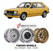 CUSTOM CLASSIC VINTAGE RESTOMOD RETRO OLD SCHOOL FORGED WHEELS RIMS for OPEL KADETT D 1979 - 1984

Custom forged wheels for Opel Kadett D 1979 - 1984. Classic, vintage, restomod wheel designs made to order in custom sizes, offsets, colors and finishes.

We manufacture premium quality forged wheels rims for Opel Kadett D 1979 - 1984 in any design, size, color.

THIS WHEEL DESIGN CAN BE CUSTOM-MADE FOR YOUR CAR IN ANY SIZE AND COLOR OPTIONS
Available in monoblock, 2-piece, 3-piece, duoblock, beadlock
3D wheel