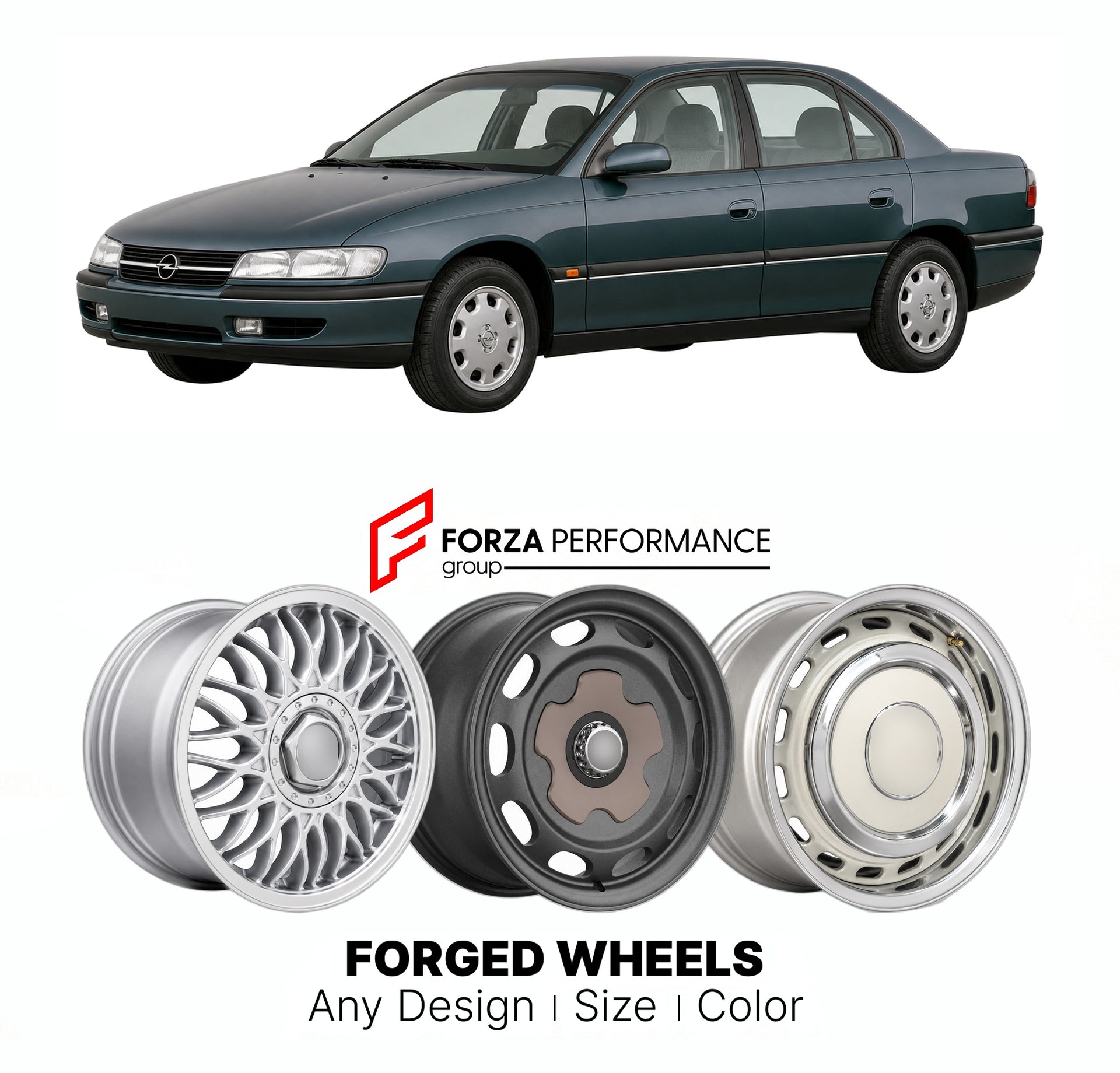 CUSTOM CLASSIC VINTAGE RESTOMOD RETRO OLD SCHOOL FORGED WHEELS RIMS for OPEL OMEGA B 1994 - 2003

Custom forged wheels for Opel Omega B 1994 - 2003. Classic, vintage, restomod wheel designs made to order in custom sizes, offsets, colors and finishes.

We manufacture premium quality forged wheels rims for Opel Omega B 1994 - 2003 in any design, size, color.

THIS WHEEL DESIGN CAN BE CUSTOM-MADE FOR YOUR CAR IN ANY SIZE AND COLOR OPTIONS
Available in monoblock, 2-piece, 3-piece, duoblock, beadlock
3D wheel re