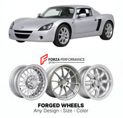 CUSTOM CLASSIC VINTAGE RESTOMOD RETRO OLD SCHOOL FORGED WHEELS RIMS for OPEL SPEEDSTER 2000 - 2005

Custom forged wheels for Opel Speedster 2000 - 2005. Classic, vintage, restomod wheel designs made to order in custom sizes, offsets, colors and finishes.

We manufacture premium quality forged wheels rims for Opel Speedster 2000 - 2005 in any design, size, color.

THIS WHEEL DESIGN CAN BE CUSTOM-MADE FOR YOUR CAR IN ANY SIZE AND COLOR OPTIONS
Available in monoblock, 2-piece, 3-piece, duoblock, beadlock
3D wh