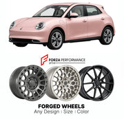 Custom forged wheels for Ora GWM 03 Good Cat Funky Cat 2020+. Made-to-order monoblock, 2-piece and 3-piece wheels in custom sizes, offsets, colors and finishes with guaranteed vehicle fitment.

We manufacture premium quality forged wheels rims for Ora GWM 03 Good Cat Funky Cat 2020+ in any design, size, color.

THIS WHEEL DESIGN CAN BE CUSTOM-MADE FOR YOUR CAR IN ANY SIZE AND COLOR OPTIONS
Available in monoblock, 2-piece, 3-piece, duoblock, beadlock
3D wheel renderings are provided according to the exact di