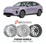Custom forged wheels for Ora GWM 5 2025+. Made-to-order monoblock, 2-piece and 3-piece wheels in custom sizes, offsets, colors and finishes with guaranteed vehicle fitment.

We manufacture premium quality forged wheels rims for Ora GWM 5 2025+ in any design, size, color.

THIS WHEEL DESIGN CAN BE CUSTOM-MADE FOR YOUR CAR IN ANY SIZE AND COLOR OPTIONS
Available in monoblock, 2-piece, 3-piece, duoblock, beadlock
3D wheel renderings are provided according to the exact dimensions and specifications requested by