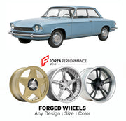 CUSTOM CLASSIC VINTAGE RESTOMOD RETRO OLD SCHOOL FORGED WHEELS RIMS for PANHARD 24 CT BT 1963 - 1967

Custom forged wheels for Panhard 24 CT BT 1963 - 1967. Classic, vintage, restomod wheel designs made to order in custom sizes, offsets, colors and finishes.

We manufacture premium quality forged wheels rims for Panhard 24 CT BT 1963 - 1967 in any design, size, color.

THIS WHEEL DESIGN CAN BE CUSTOM-MADE FOR YOUR CAR IN ANY SIZE AND COLOR OPTIONS
Available in monoblock, 2-piece, 3-piece, duoblock, beadlock