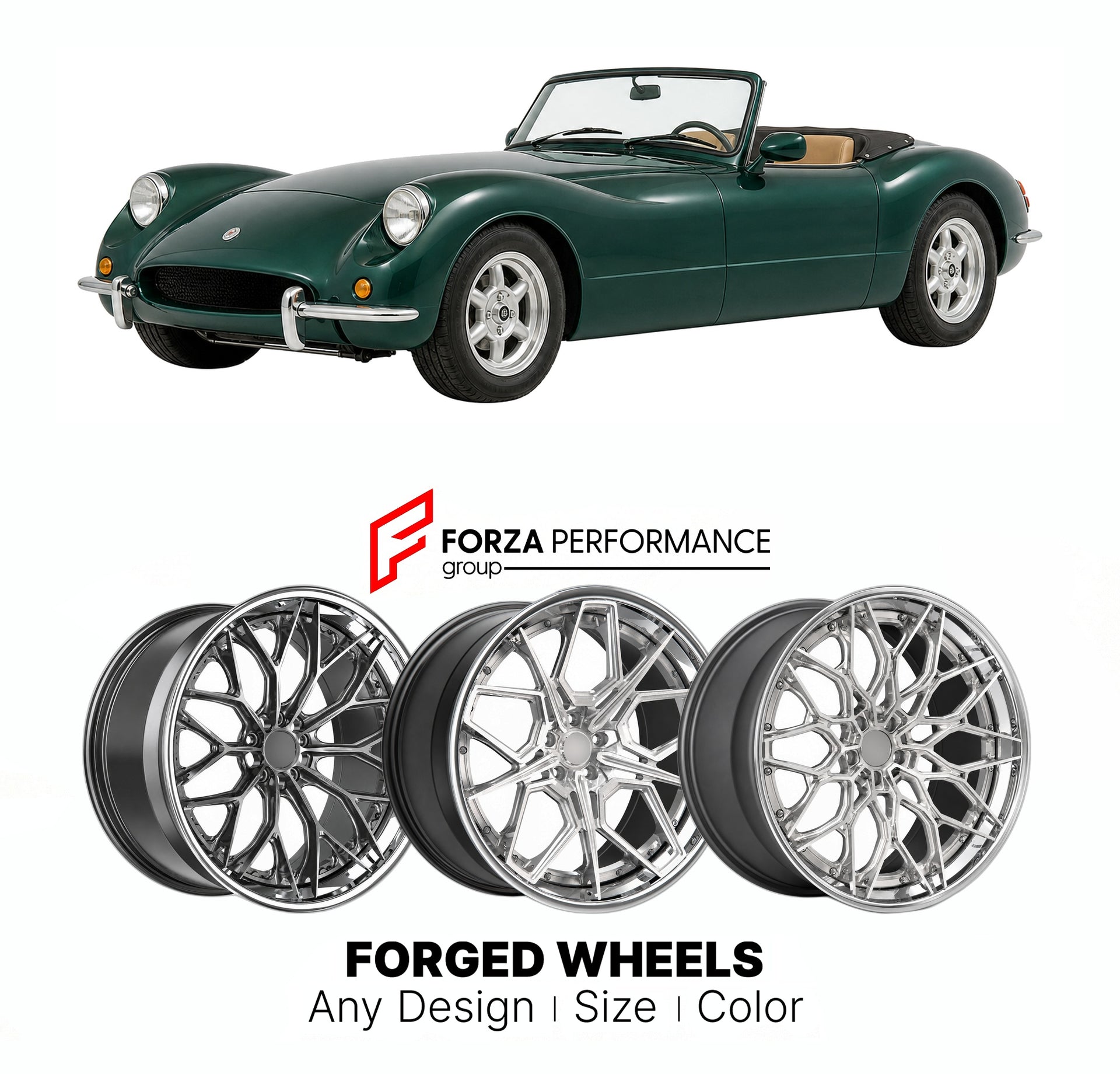 FORGED WHEELS RIMS for PANOZ ROADSTER AIV 1992 - 1999

Custom forged wheels for Panoz Roadster AIV 1992 - 1999. Made-to-order monoblock, 2-piece and 3-piece rims in custom sizes, offsets, colors and finishes with guaranteed fitment.

We manufacture premium quality forged wheels rims for Panoz Roadster AIV 1992 - 1999 in any design, size, color.

THIS WHEEL DESIGN CAN BE CUSTOM-MADE FOR YOUR CAR IN ANY SIZE AND COLOR OPTIONS
Available in monoblock, 2-piece, 3-piece, duoblock, beadlock
3D wheel renderings are