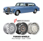 CUSTOM CLASSIC VINTAGE RESTOMOD RETRO OLD SCHOOL FORGED WHEELS RIMS for PANTHER DE VILLE 1974 - 1985

Custom forged wheels for Panther De Ville 1974 - 1985. Classic, vintage, restomod wheel designs made to order in custom sizes, offsets, colors and finishes.

We manufacture premium quality forged wheels rims for Panther De Ville 1974 - 1985 in any design, size, color.

THIS WHEEL DESIGN CAN BE CUSTOM-MADE FOR YOUR CAR IN ANY SIZE AND COLOR OPTIONS
Available in monoblock, 2-piece, 3-piece, duoblock, beadlock
