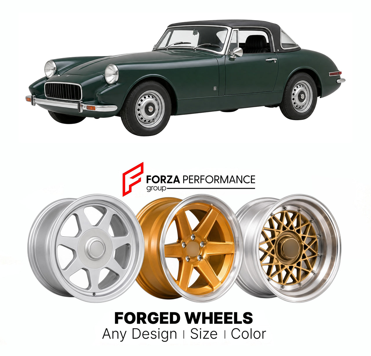 CUSTOM CLASSIC VINTAGE RESTOMOD RETRO OLD SCHOOL FORGED WHEELS RIMS for PANTHER KALLISTA 1982 - 1990

Custom forged wheels for Panther Kallista 1982 - 1990. Classic, vintage, restomod wheel designs made to order in custom sizes, offsets, colors and finishes.

We manufacture premium quality forged wheels rims for Panther Kallista 1982 - 1990 in any design, size, color.

THIS WHEEL DESIGN CAN BE CUSTOM-MADE FOR YOUR CAR IN ANY SIZE AND COLOR OPTIONS
Available in monoblock, 2-piece, 3-piece, duoblock, beadlock