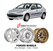 CUSTOM CLASSIC VINTAGE RESTOMOD RETRO OLD SCHOOL FORGED WHEELS RIMS for PEUGEOT 206 1998 - 2006

Custom forged wheels for Peugeot 206 1998 - 2006. Classic, vintage, restomod wheel designs made to order in custom sizes, offsets, colors and finishes.

We manufacture premium quality forged wheels rims for Peugeot 206 1998 - 2006 in any design, size, color.

THIS WHEEL DESIGN CAN BE CUSTOM-MADE FOR YOUR CAR IN ANY SIZE AND COLOR OPTIONS
Available in monoblock, 2-piece, 3-piece, duoblock, beadlock
3D wheel rende