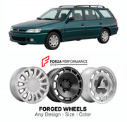 CUSTOM CLASSIC VINTAGE RESTOMOD RETRO OLD SCHOOL FORGED WHEELS RIMS for PEUGEOT 306 BREAK 1997 - 2002

Custom forged wheels for Peugeot 306 Break 1997 - 2002. Classic, vintage, restomod wheel designs made to order in custom sizes, offsets, colors and finishes.

We manufacture premium quality forged wheels rims for Peugeot 306 Break 1997 - 2002 in any design, size, color.

THIS WHEEL DESIGN CAN BE CUSTOM-MADE FOR YOUR CAR IN ANY SIZE AND COLOR OPTIONS
Available in monoblock, 2-piece, 3-piece, duoblock, beadl