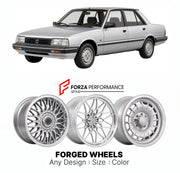 CUSTOM CLASSIC VINTAGE RESTOMOD RETRO OLD SCHOOL FORGED WHEELS RIMS for PEUGEOT 405 1987 - 1997

Custom forged wheels for Peugeot 405 1987 - 1997. Classic, vintage, restomod wheel designs made to order in custom sizes, offsets, colors and finishes.

We manufacture premium quality forged wheels rims for Peugeot 405 1987 - 1997 in any design, size, color.

THIS WHEEL DESIGN CAN BE CUSTOM-MADE FOR YOUR CAR IN ANY SIZE AND COLOR OPTIONS
Available in monoblock, 2-piece, 3-piece, duoblock, beadlock
3D wheel rende