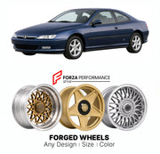 CUSTOM CLASSIC VINTAGE RESTOMOD RETRO OLD SCHOOL FORGED WHEELS RIMS for PEUGEOT 406 COUPE 1997 - 2004

Custom forged wheels for Peugeot 406 Coupe 1997 - 2004. Classic, vintage, restomod wheel designs made to order in custom sizes, offsets, colors and finishes.

We manufacture premium quality forged wheels rims for Peugeot 406 Coupe 1997 - 2004 in any design, size, color.

THIS WHEEL DESIGN CAN BE CUSTOM-MADE FOR YOUR CAR IN ANY SIZE AND COLOR OPTIONS
Available in monoblock, 2-piece, 3-piece, duoblock, beadl