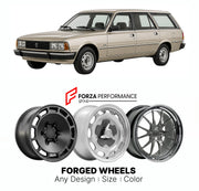 CUSTOM CLASSIC VINTAGE RESTOMOD RETRO OLD SCHOOL FORGED WHEELS RIMS for PEUGEOT 505 BREAK 1982 - 1992

Custom forged wheels for Peugeot 505 Break 1982 - 1992. Classic, vintage, restomod wheel designs made to order in custom sizes, offsets, colors and finishes.

We manufacture premium quality forged wheels rims for Peugeot 505 Break 1982 - 1992 in any design, size, color.

THIS WHEEL DESIGN CAN BE CUSTOM-MADE FOR YOUR CAR IN ANY SIZE AND COLOR OPTIONS
Available in monoblock, 2-piece, 3-piece, duoblock, beadl