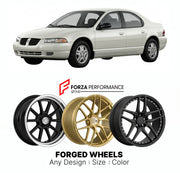 FORGED WHEELS RIMS for PLYMOUTH BREEZE 1996 - 2000

Custom forged wheels for Plymouth Breeze 1996 - 2000. Made-to-order monoblock, 2-piece and 3-piece rims in custom sizes, offsets, colors and finishes with guaranteed fitment.

We manufacture premium quality forged wheels rims for Plymouth Breeze 1996 - 2000 in any design, size, color.

THIS WHEEL DESIGN CAN BE CUSTOM-MADE FOR YOUR CAR IN ANY SIZE AND COLOR OPTIONS
Available in monoblock, 2-piece, 3-piece, duoblock, beadlock
3D wheel renderings are provided