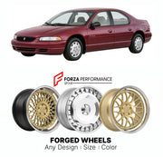 FORGED WHEELS RIMS for PLYMOUTH BREEZE BASE JA 1996 - 2000

Custom forged wheels for Plymouth Breeze Base JA 1996 - 2000. Made-to-order monoblock, 2-piece and 3-piece rims in custom sizes, offsets, colors and finishes with guaranteed fitment.

We manufacture premium quality forged wheels rims for Plymouth Breeze Base JA 1996 - 2000 in any design, size, color.

THIS WHEEL DESIGN CAN BE CUSTOM-MADE FOR YOUR CAR IN ANY SIZE AND COLOR OPTIONS
Available in monoblock, 2-piece, 3-piece, duoblock, beadlock
3D wheel