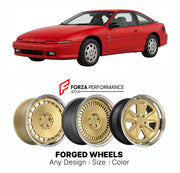FORGED WHEELS RIMS for PLYMOUTH LASER RS TURBO AWD DSM 1990 - 1994

Custom forged wheels for Plymouth Laser RS Turbo AWD DSM 1990 - 1994. Made-to-order monoblock, 2-piece and 3-piece rims in custom sizes, offsets, colors and finishes with guaranteed fitment.

We manufacture premium quality forged wheels rims for Plymouth Laser RS Turbo AWD DSM 1990 - 1994 in any design, size, color.

THIS WHEEL DESIGN CAN BE CUSTOM-MADE FOR YOUR CAR IN ANY SIZE AND COLOR OPTIONS
Available in monoblock, 2-piece, 3-piece, duo