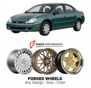FORGED WHEELS RIMS for PLYMOUTH NEON 2000 - 2001

Custom forged wheels for Plymouth Neon 2000 - 2001. Made-to-order monoblock, 2-piece and 3-piece rims in custom sizes, offsets, colors and finishes with guaranteed fitment.

We manufacture premium quality forged wheels rims for Plymouth Neon 2000 - 2001 in any design, size, color.

THIS WHEEL DESIGN CAN BE CUSTOM-MADE FOR YOUR CAR IN ANY SIZE AND COLOR OPTIONS
Available in monoblock, 2-piece, 3-piece, duoblock, beadlock
3D wheel renderings are provided accor