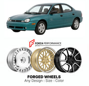 FORGED WHEELS RIMS for PLYMOUTH NEON HIGHLINE 1995 - 2001

Custom forged wheels for Plymouth Neon Highline 1995 - 2001. Made-to-order monoblock, 2-piece and 3-piece rims in custom sizes, offsets, colors and finishes with guaranteed fitment.

We manufacture premium quality forged wheels rims for Plymouth Neon Highline 1995 - 2001 in any design, size, color.

THIS WHEEL DESIGN CAN BE CUSTOM-MADE FOR YOUR CAR IN ANY SIZE AND COLOR OPTIONS
Available in monoblock, 2-piece, 3-piece, duoblock, beadlock
3D wheel re