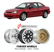 FORGED WHEELS RIMS for PLYMOUTH NEON SPORT 1995 - 2001

Custom forged wheels for Plymouth Neon Sport 1995 - 2001. Made-to-order monoblock, 2-piece and 3-piece rims in custom sizes, offsets, colors and finishes with guaranteed fitment.

We manufacture premium quality forged wheels rims for Plymouth Neon Sport 1995 - 2001 in any design, size, color.

THIS WHEEL DESIGN CAN BE CUSTOM-MADE FOR YOUR CAR IN ANY SIZE AND COLOR OPTIONS
Available in monoblock, 2-piece, 3-piece, duoblock, beadlock
3D wheel renderings 