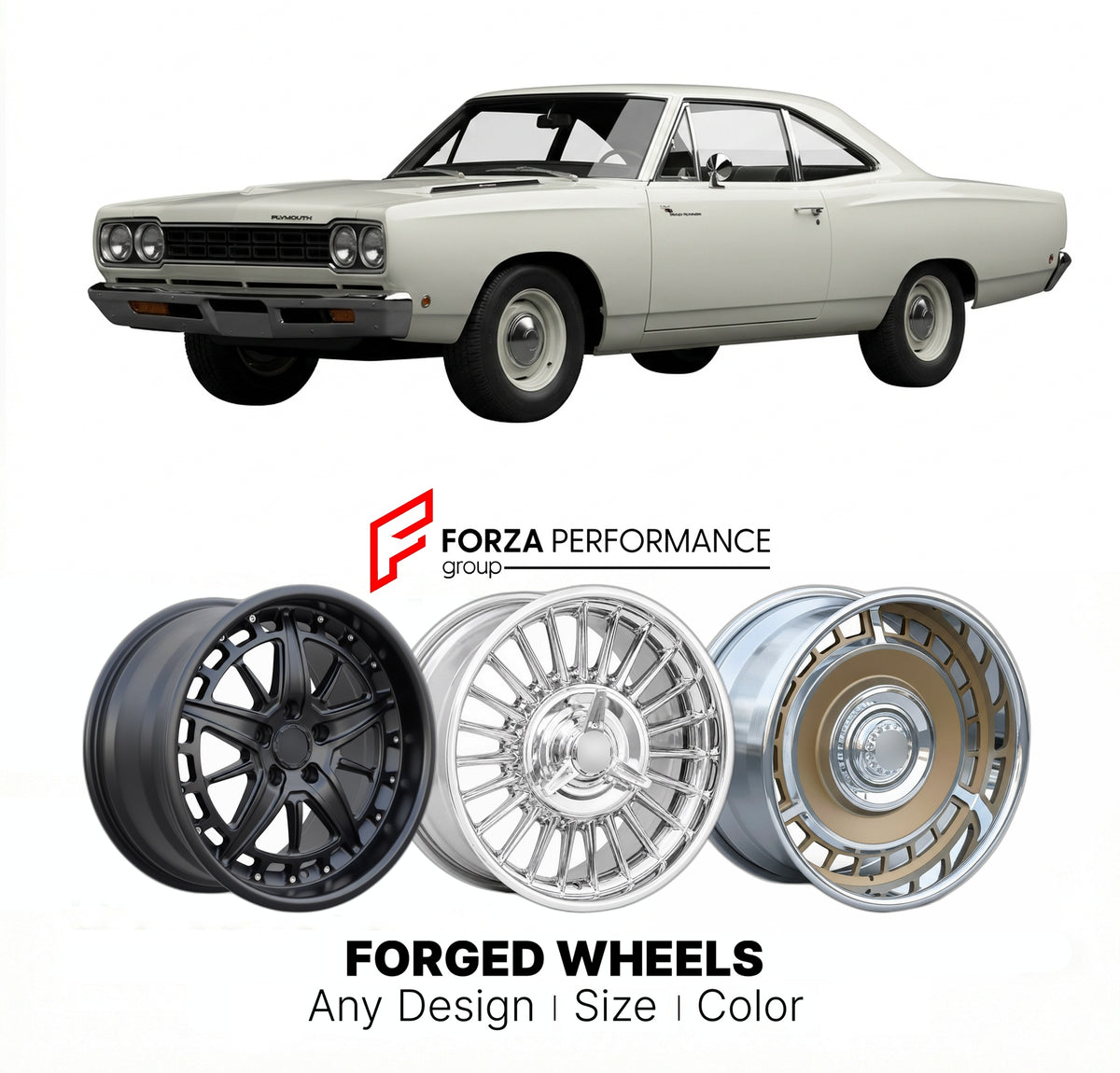 Retro Custom Rims CUSTOM CLASSIC VINTAGE RESTOMOD RETRO OLD SCHOOL FORGED WHEELS RIMS fo