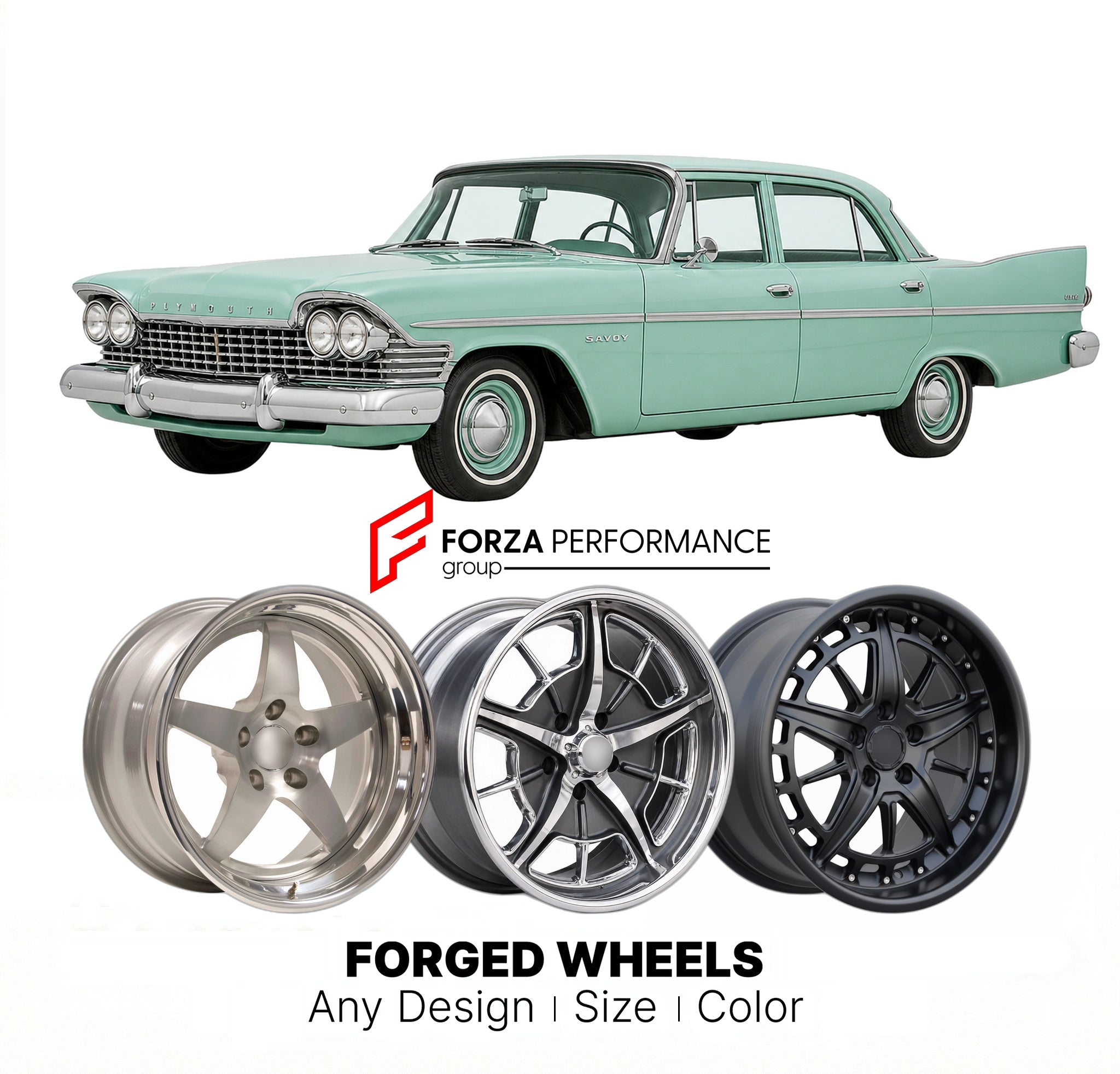 CUSTOM CLASSIC VINTAGE RESTOMOD RETRO OLD SCHOOL FORGED WHEELS RIMS fo