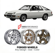 CUSTOM CLASSIC VINTAGE RESTOMOD RETRO OLD SCHOOL FORGED WHEELS RIMS for PLYMOUTH TURISMO 1981 - 1987
Custom forged wheels for classic American muscle cars. Ideal for restomod builds, vintage restorations, and show cars. Deep dish and retro styling available.

We manufacture premium quality forged wheels rims for Plymouth Turismo 1981 - 1987 in any design, size, color.

THIS WHEEL DESIGN CAN BE CUSTOM-MADE FOR YOUR CAR IN ANY SIZE AND COLOR OPTIONS
Available in monoblock, 2-piece, 3-piece, duoblock, beadlock