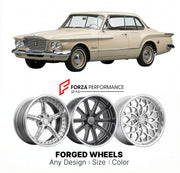 CUSTOM CLASSIC VINTAGE RESTOMOD RETRO OLD SCHOOL FORGED WHEELS RIMS for PLYMOUTH VALIANT SIGNET 1960 - 1962
Custom forged wheels for classic American muscle cars. Ideal for restomod builds, vintage restorations, and show cars. Deep dish and retro styling available.

We manufacture premium quality forged wheels rims for Plymouth Valiant Signet 1960 - 1962 in any design, size, color.

THIS WHEEL DESIGN CAN BE CUSTOM-MADE FOR YOUR CAR IN ANY SIZE AND COLOR OPTIONS
Available in monoblock, 2-piece, 3-piece, duob