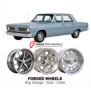 CUSTOM CLASSIC VINTAGE RESTOMOD RETRO OLD SCHOOL FORGED WHEELS RIMS for PLYMOUTH VALIANT SIGNET 1967 - 1973
Custom forged wheels for classic American muscle cars. Ideal for restomod builds, vintage restorations, and show cars. Deep dish and retro styling available.

We manufacture premium quality forged wheels rims for Plymouth Valiant Signet 1967 - 1973 in any design, size, color.

THIS WHEEL DESIGN CAN BE CUSTOM-MADE FOR YOUR CAR IN ANY SIZE AND COLOR OPTIONS
Available in monoblock, 2-piece, 3-piece, duob
