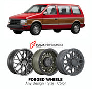 FORGED WHEELS RIMS for PLYMOUTH VOYAGER 1990 - 1995

Custom forged wheels for Plymouth Voyager 1990 - 1995. Made-to-order monoblock, 2-piece and 3-piece rims in custom sizes, offsets, colors and finishes with guaranteed fitment.

We manufacture premium quality forged wheels rims for Plymouth Voyager 1990 - 1995 in any design, size, color.

THIS WHEEL DESIGN CAN BE CUSTOM-MADE FOR YOUR CAR IN ANY SIZE AND COLOR OPTIONS
Available in monoblock, 2-piece, 3-piece, duoblock, beadlock
3D wheel renderings are provi