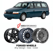 FORGED WHEELS RIMS for PLYMOUTH VOYAGER 1996 - 2000

Custom forged wheels for Plymouth Voyager 1996 - 2000. Made-to-order monoblock, 2-piece and 3-piece rims in custom sizes, offsets, colors and finishes with guaranteed fitment.

We manufacture premium quality forged wheels rims for Plymouth Voyager 1996 - 2000 in any design, size, color.

THIS WHEEL DESIGN CAN BE CUSTOM-MADE FOR YOUR CAR IN ANY SIZE AND COLOR OPTIONS
Available in monoblock, 2-piece, 3-piece, duoblock, beadlock
3D wheel renderings are provi