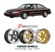 FORGED WHEELS RIMS for PONTIAC BONNEVILLE 1992 - 1999

Custom forged wheels for Pontiac Bonneville 1992 - 1999. Made-to-order monoblock, 2-piece and 3-piece rims in custom sizes, offsets, colors and finishes with guaranteed fitment.

We manufacture premium quality forged wheels rims for Pontiac Bonneville 1992 - 1999 in any design, size, color.

THIS WHEEL DESIGN CAN BE CUSTOM-MADE FOR YOUR CAR IN ANY SIZE AND COLOR OPTIONS
Available in monoblock, 2-piece, 3-piece, duoblock, beadlock
3D wheel renderings are
