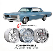 CUSTOM CLASSIC VINTAGE RESTOMOD RETRO OLD SCHOOL FORGED WHEELS RIMS for PONTIAC CATALINA 1961 - 1964
Custom forged wheels for classic American muscle cars. Ideal for restomod builds, vintage restorations, and show cars. Deep dish and retro styling available.

We manufacture premium quality forged wheels rims for Pontiac Catalina 1961 - 1964 in any design, size, color.

THIS WHEEL DESIGN CAN BE CUSTOM-MADE FOR YOUR CAR IN ANY SIZE AND COLOR OPTIONS
Available in monoblock, 2-piece, 3-piece, duoblock, beadlock