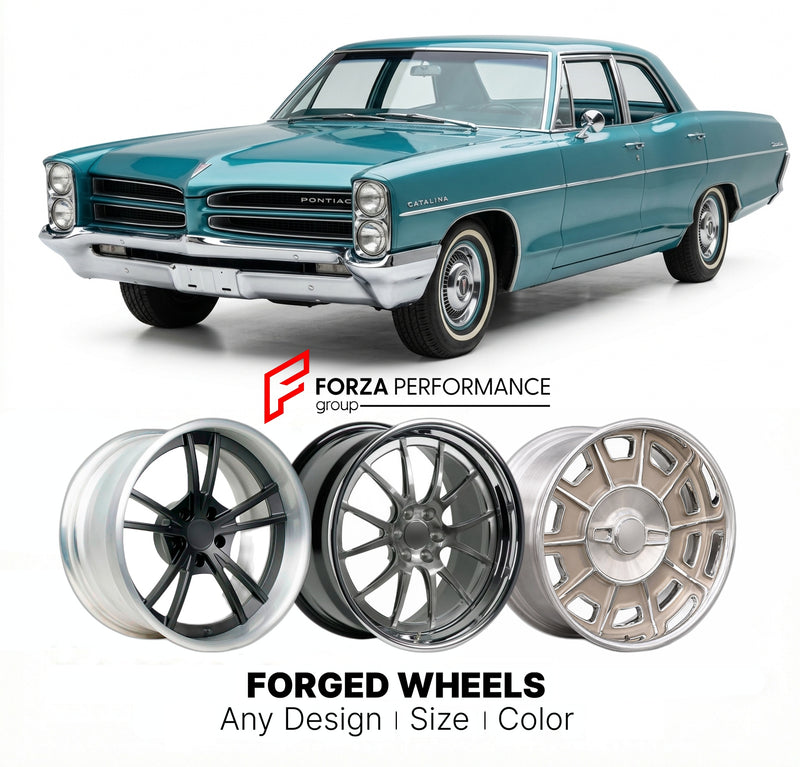CUSTOM CLASSIC VINTAGE RESTOMOD RETRO OLD SCHOOL FORGED WHEELS RIMS for PONTIAC CATALINA 1965 - 1970