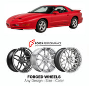 FORGED WHEELS RIMS for PONTIAC FIREBIRD FIREHAWK 1993 - 2002

Custom forged wheels for Pontiac Firebird Firehawk 1993 - 2002. Made-to-order monoblock, 2-piece and 3-piece rims in custom sizes, offsets, colors and finishes with guaranteed fitment.

We manufacture premium quality forged wheels rims for Pontiac Firebird Firehawk 1993 - 2002 in any design, size, color.

THIS WHEEL DESIGN CAN BE CUSTOM-MADE FOR YOUR CAR IN ANY SIZE AND COLOR OPTIONS
Available in monoblock, 2-piece, 3-piece, duoblock, beadlock
3D