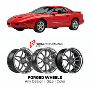 FORGED WHEELS RIMS for PONTIAC FIREBIRD FORMULA 1993 - 2002

Custom forged wheels for Pontiac Firebird Formula 1993 - 2002. Made-to-order monoblock, 2-piece and 3-piece rims in custom sizes, offsets, colors and finishes with guaranteed fitment.

We manufacture premium quality forged wheels rims for Pontiac Firebird Formula 1993 - 2002 in any design, size, color.

THIS WHEEL DESIGN CAN BE CUSTOM-MADE FOR YOUR CAR IN ANY SIZE AND COLOR OPTIONS
Available in monoblock, 2-piece, 3-piece, duoblock, beadlock
3D wh